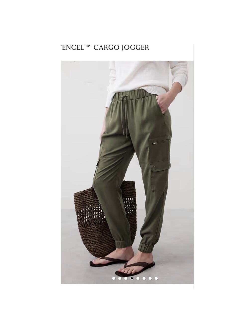 NWT Banana Republic Tencel Jogger Pants, Steel Green, S